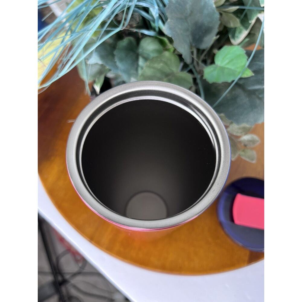 STARBUCKS Stainless Steel Travel Tumbler Purple Orange Metallic Cold Bev New - Picture 7 of 7